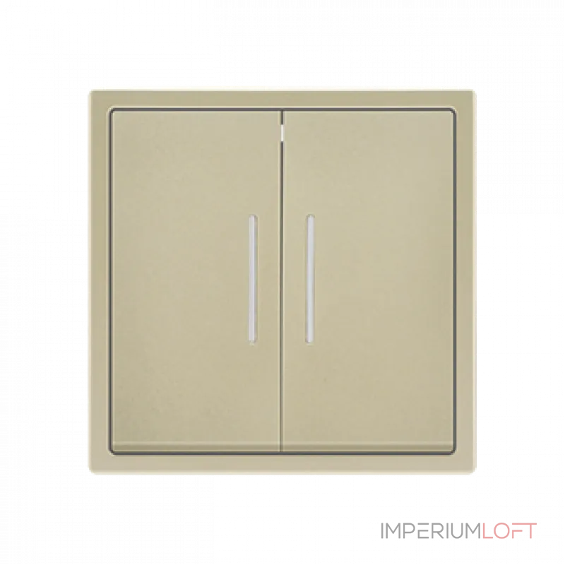 Двухклавишный выключатель с LED-подсветкой LeDron 2 Gang 1 Way LED Cashmere Двухклавишный выключатель с LED-подсветкой LeDron 2 Gang 1 Way LED Cashmere