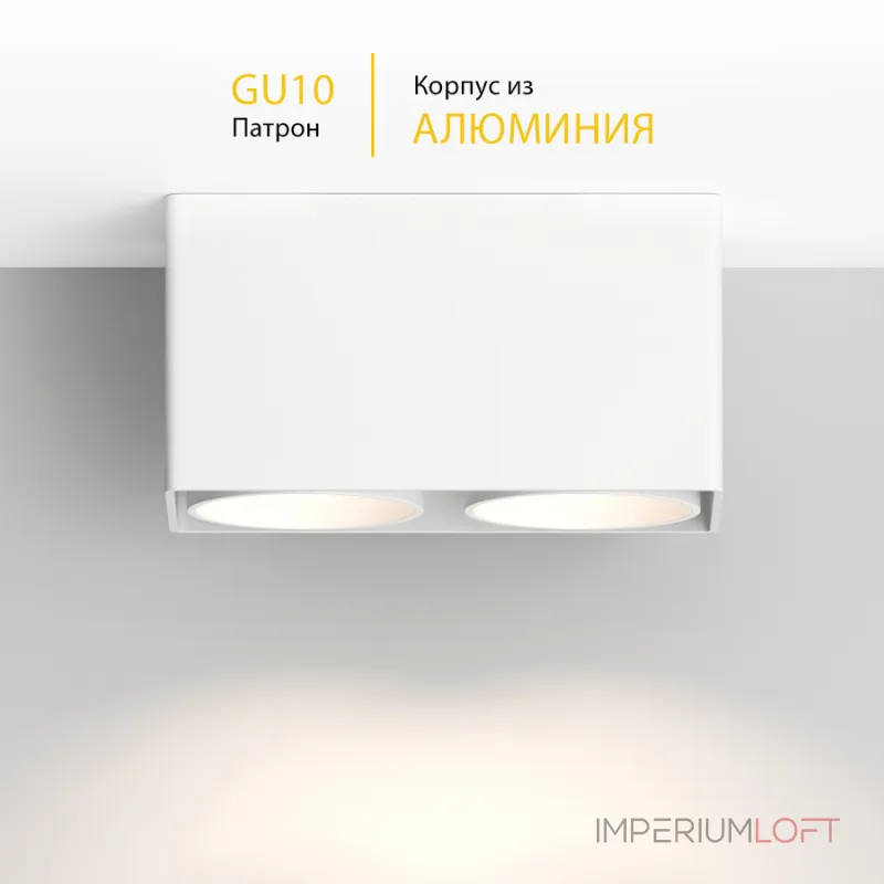 Накладной светильник под сменную лампу Ledron KEA 2 ED GU10 White