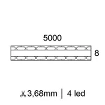 Светодиодная лента 24V 10W 8mm 3000K LeDron DF6N DF6N2408NO-9WWNSA012WS0500