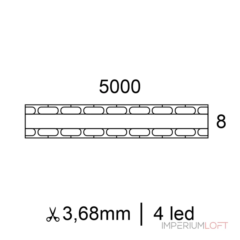 Светодиодная лента 24V 10W 8mm 3000K LeDron DF6N DF6N2408NO-9WWNSA012WS0500