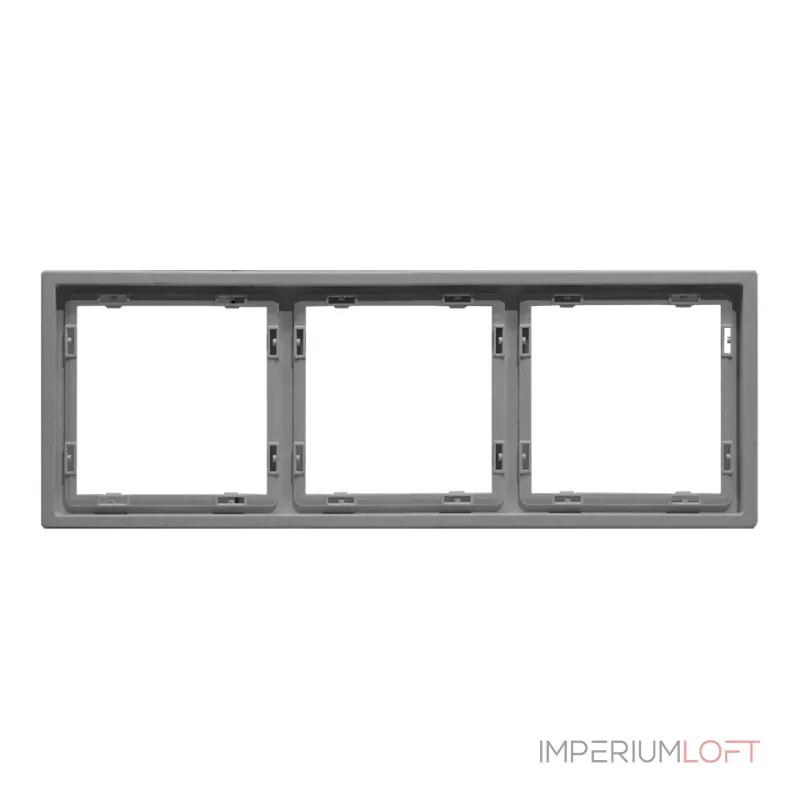 Рамка на 3 поста для розеток и выключателей LeDron 3 Frame PC Light Grey