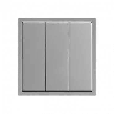 Трехклавишный выключатель LeDron 3 Gang 1 Way Light Grey