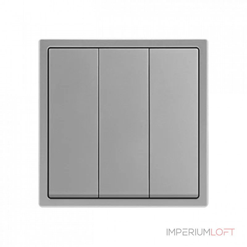 Трехклавишный выключатель LeDron 3 Gang 1 Way Light Grey