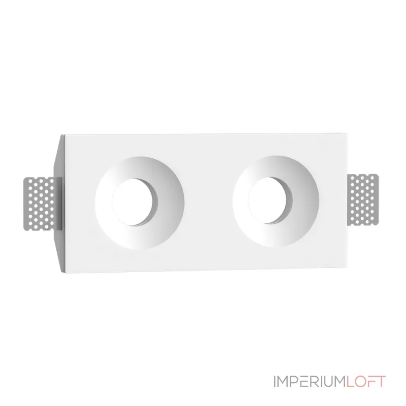 Встраиваемый гипсовый светильник под сменную лампу LeDron LUMI SQ2 107x233 D73
