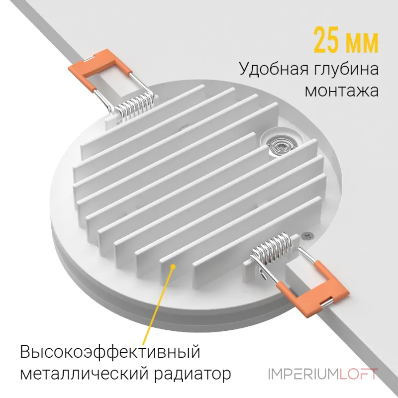 Встраиваемый светодиодный светильник LeDron LIP0906-15W-Y3000K