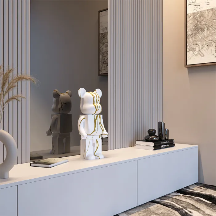 Статуэтка LeDron BEARBRICK 50E grey от ImperiumLoft