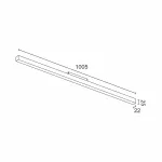 Светодиодный светильник для магнитной системы LeDron MATTE LINE MATTE LINE 1005 Black 3K