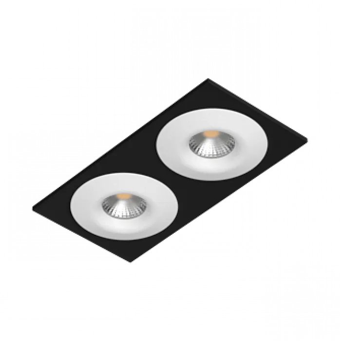 Встраиваемый светильник под сменную лампу LeDron AO1501001 AO1501001 SQ2 Black-White от ImperiumLoft