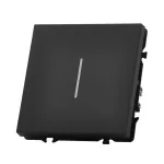 Одноклавишный проходной переключатель с LED-подсветкой LeDron 1 Gang 2 Way LED Black