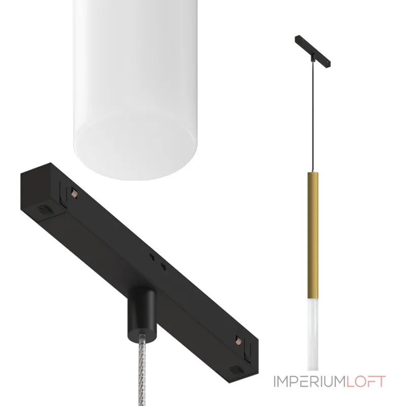 Трековый светильник LeDron MH-1001-T Gold + Black adapter