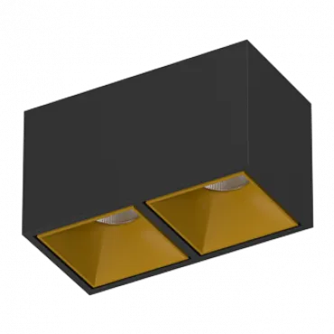 Потолочный светодиодный светильник LeDron KUBING KUBING 2 Black-Gold TRIAC