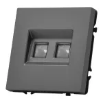 Розетка компьютерная двойная LeDron Dual CAT 6 (DATA) Grey