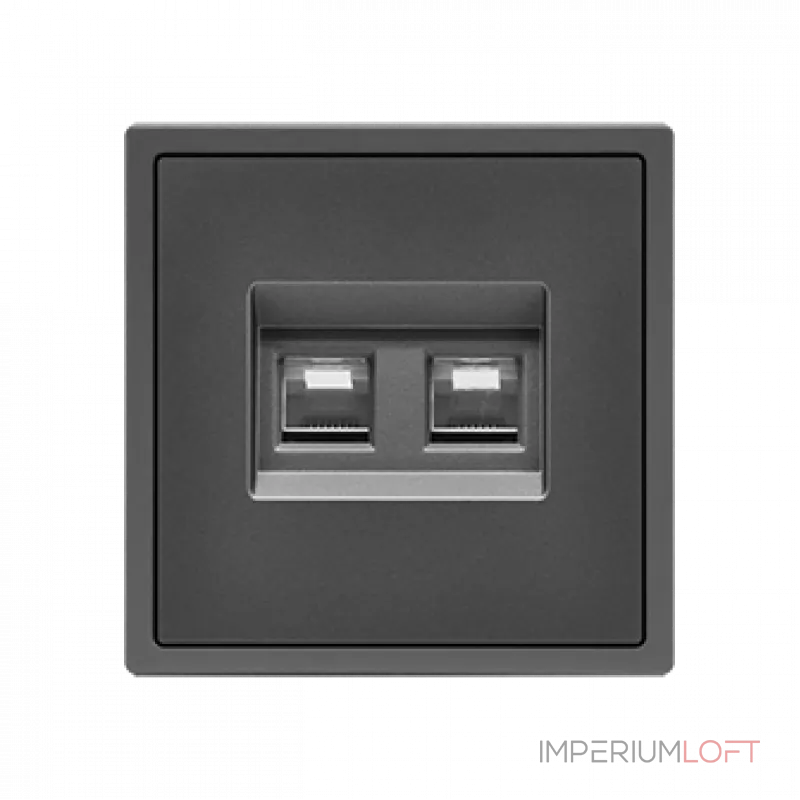 Розетка компьютерная двойная LeDron Dual CAT 6 (DATA) Grey Розетка компьютерная двойная LeDron Dual CAT 6 (DATA) Grey