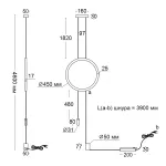 Подвесной светодиодный светильник LeDron ECLIPSE Ring AP1-S BK от ImperiumLoft