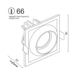 Встраиваемый светодиодный светильник LeDron GIZA GIZA SQ White-Black