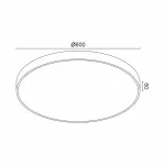 Потолочный светодиодный светильник LeDron RADIANT 5361-860RCS-WH-3