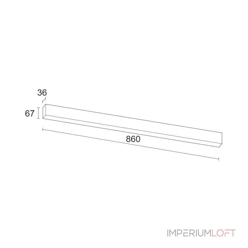 Потолочный светодиодный светильник LeDron LINE GULAR LINE GULAR 860 Black 3K Потолочный светодиодный светильник LeDron LINE GULAR LINE GULAR 860 Black 3K