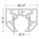 Трехфазный трек (в натяжной потолок) Ledron АВД-4710 (5102) 1250 мм White