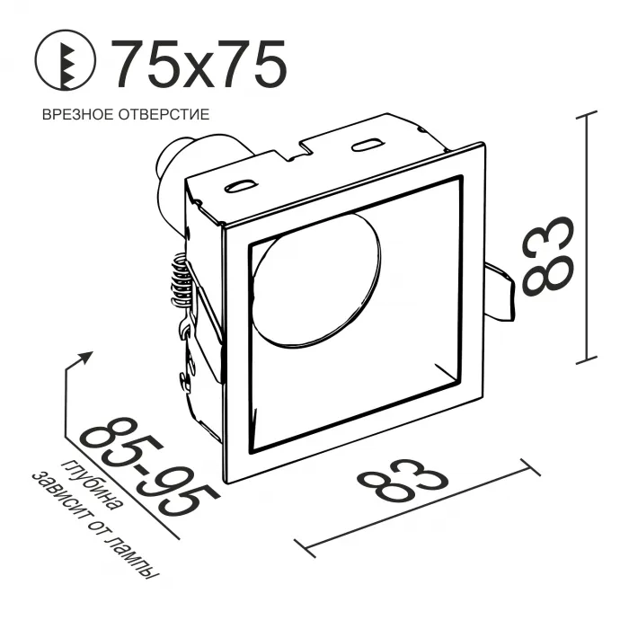 Встраиваемый светильник под сменную лампу LeDron RISE KIT1 RISE KIT1 White-Black от ImperiumLoft