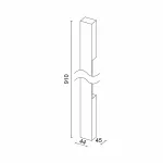 Настенный светодиодный светильник LeDron RAILING RAILING 910 Black