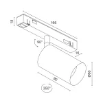 Светодиодный светильник для магнитной системы LeDron Sagi S60 Sagi S60 0-10V Bl-Gl 4K от ImperiumLoft