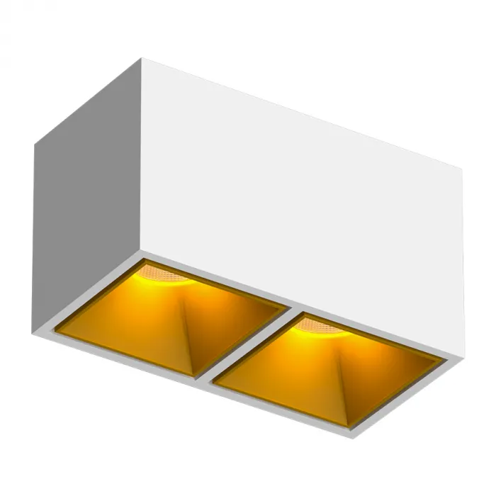 Потолочный светодиодный светильник LeDron KUBING KUBING 2 White-Gold TRIAC от ImperiumLoft