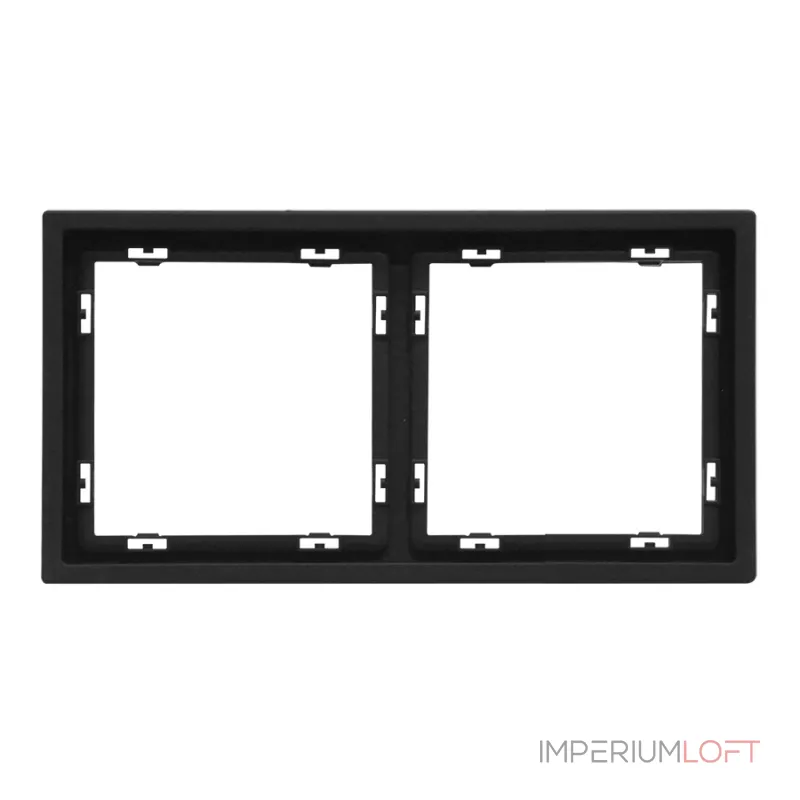 Рамка на 2 поста для розеток и выключателей LeDron 2 Frame PC Black Рамка на 2 поста для розеток и выключателей LeDron 2 Frame PC Black