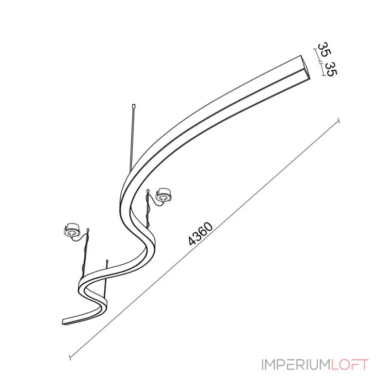 Подвесной светильник LeDron LED SNAKE LED SNAKE White 4000K от ImperiumLoft Подвесной светильник LeDron LED SNAKE LED SNAKE White 4000K от ImperiumLoft