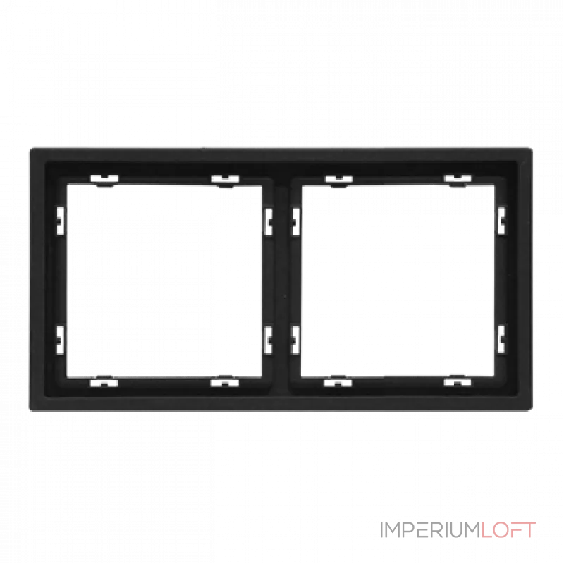 Рамка на 2 поста для розеток и выключателей LeDron 2 Frame PC Black Рамка на 2 поста для розеток и выключателей LeDron 2 Frame PC Black