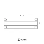 Светодиодная лента герметичная IP67 9.6W 24V 8mm 3000K LeDron DRF102 DRF102408ET9WWNDW012RS0500