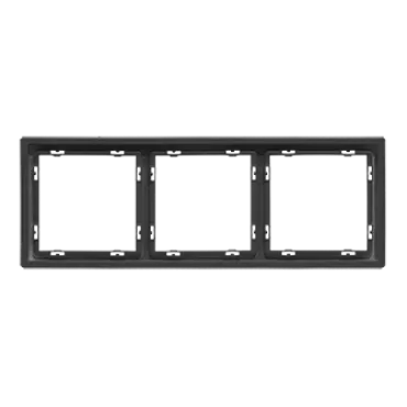 Рамка на 3 поста для розеток и выключателей FORKEL 3 Frame PC Grey