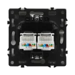 Розетка компьютерная двойная LeDron Dual CAT 6 (DATA) Grey