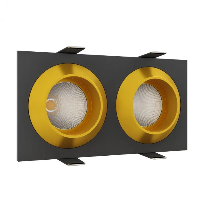 Встраиваемый светодиодный светильник LeDron GIZA MINI GIZA MINI SQ2 Black-Gold от ImperiumLoft