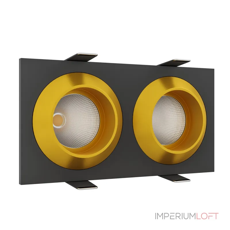 Встраиваемый светодиодный светильник LeDron GIZA MINI GIZA MINI SQ2 Black-Gold