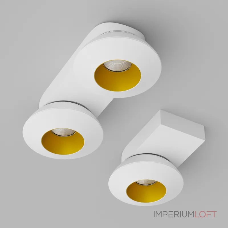 Потолочный поворотный светодиодный светильник LeDron KRIS SLIM KRIS SLIM White-Gold TRIAC Потолочный поворотный светодиодный светильник LeDron KRIS SLIM KRIS SLIM White-Gold TRIAC