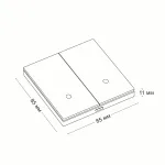 Выключатель двухклавишный LeDron Zigbee XZ-ACK102 Black