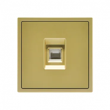 Розетка компьютерная одиночная LeDron CAT 6 (DATA) Gold Розетка компьютерная одиночная LeDron CAT 6 (DATA) Gold