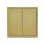 Двухклавишный выключатель с LED-подсветкой LeDron 2 Gang 1 Way LED Gold