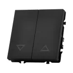 Двухклавишный жалюзийный выключатель LeDron 2 Gang Curtain Switch Black от ImperiumLoft