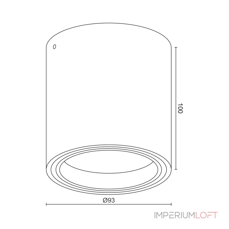 Накладной светильник под сменную лампу Ledron KEA R ED GU10 Black от ImperiumLoft