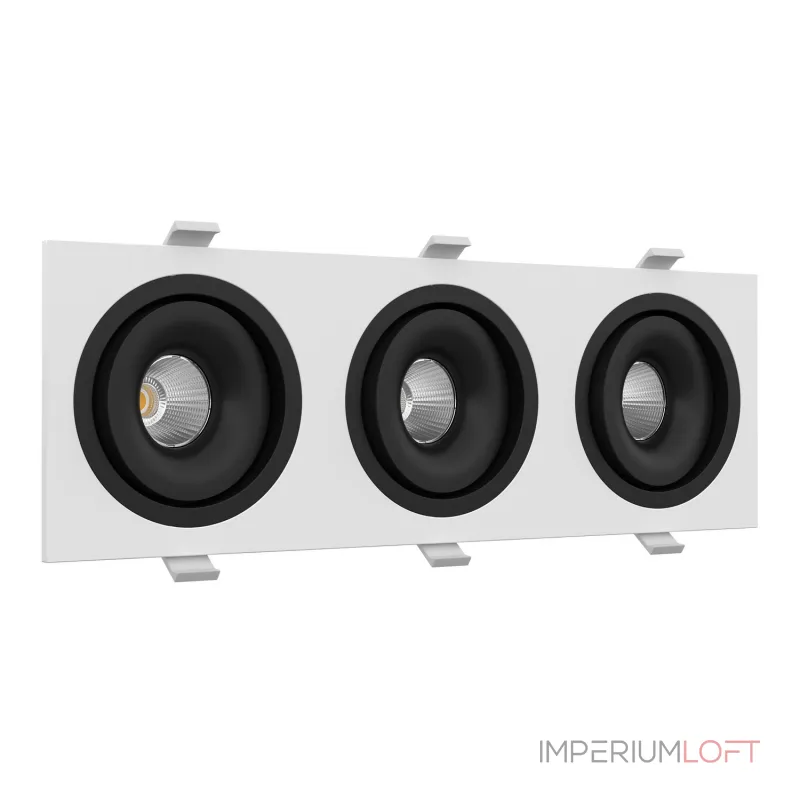 Встраиваемый поворотный светодиодный светильник LeDron MJ1006 MJ1006 SQ3 White-Black 4000K Встраиваемый поворотный светодиодный светильник LeDron MJ1006 MJ1006 SQ3 White-Black 4000K