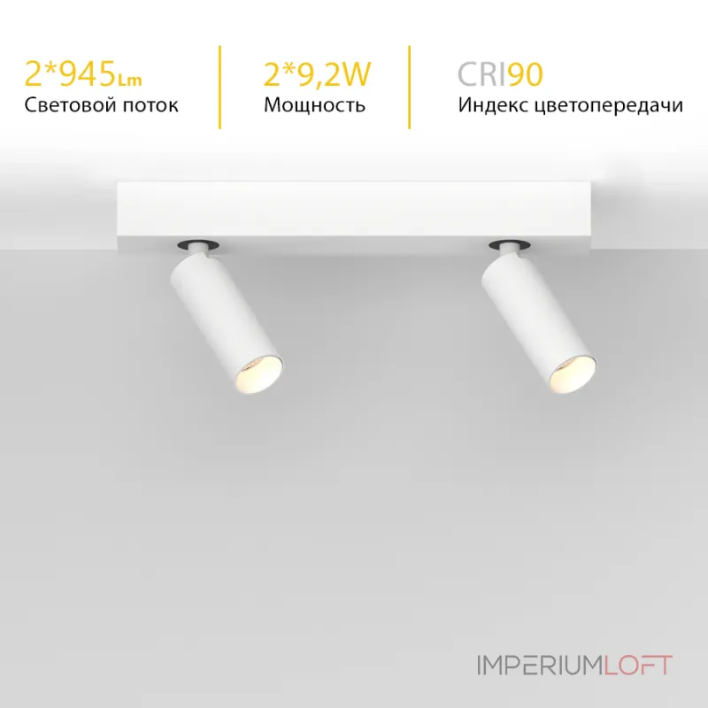 Потолочный поворотный светодиодный светильник LeDron SAGITONY SAGITONY E2 S40 White 4000K
