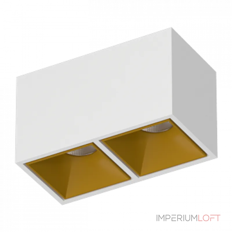 Потолочный светодиодный светильник LeDron KUBING KUBING 2 White-Gold TRIAC