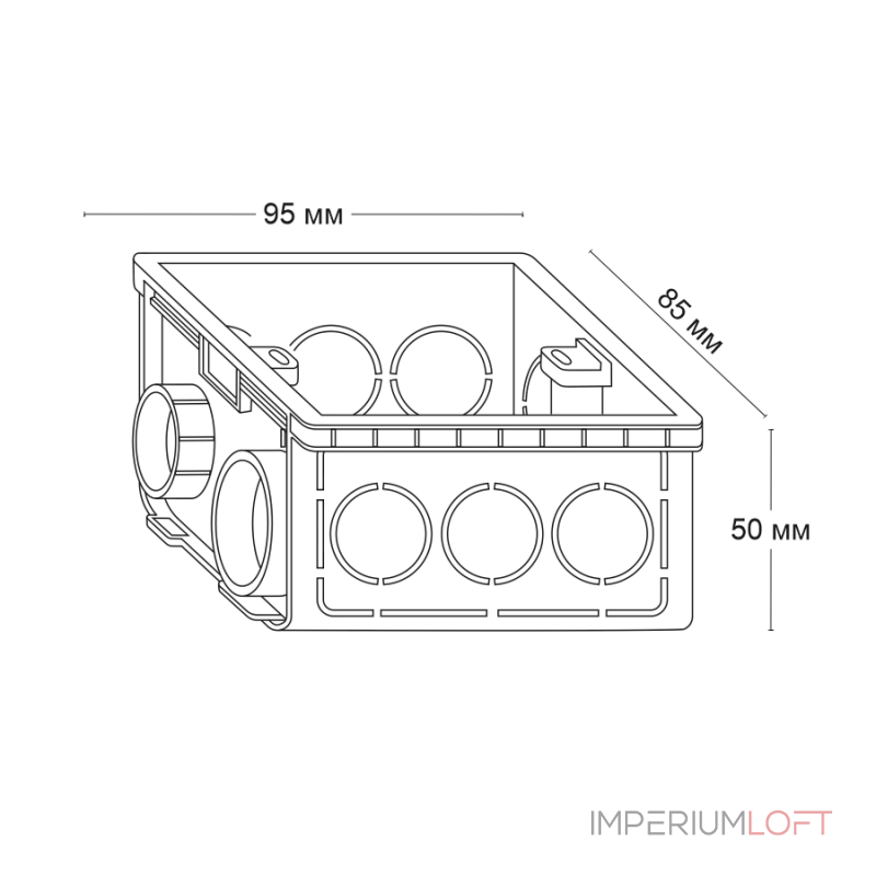 Подрозетник квадратный 86x86 мм LeDron см-8686 от ImperiumLoft