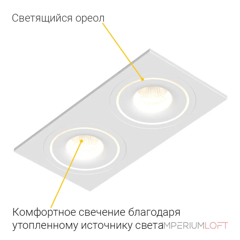 Встраиваемый светодиодный светильник LeDron LH10 LH10 SQ2 White 4000K Встраиваемый светодиодный светильник LeDron LH10 LH10 SQ2 White 4000K