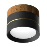 Потолочный светодиодный светильник LeDron BARREL BARREL Wooden Black