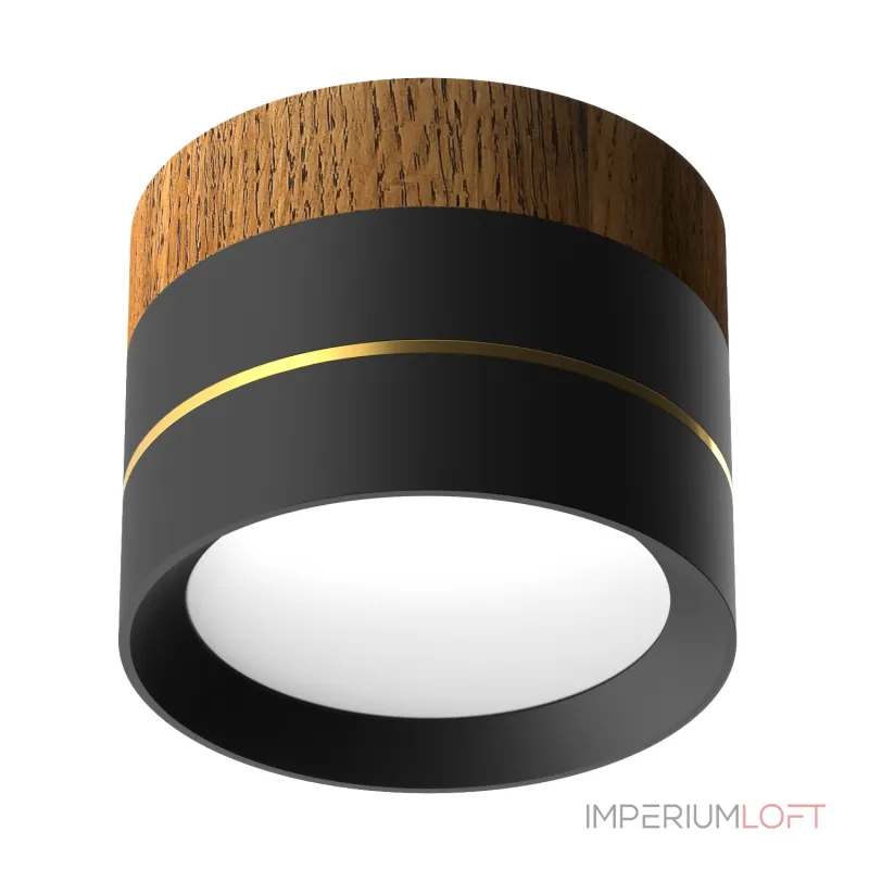 Потолочный светодиодный светильник LeDron BARREL BARREL Wooden Black