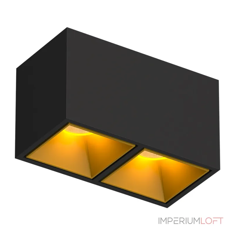 Потолочный светодиодный светильник LeDron KUBING KUBING 2 Black-Gold TRIAC