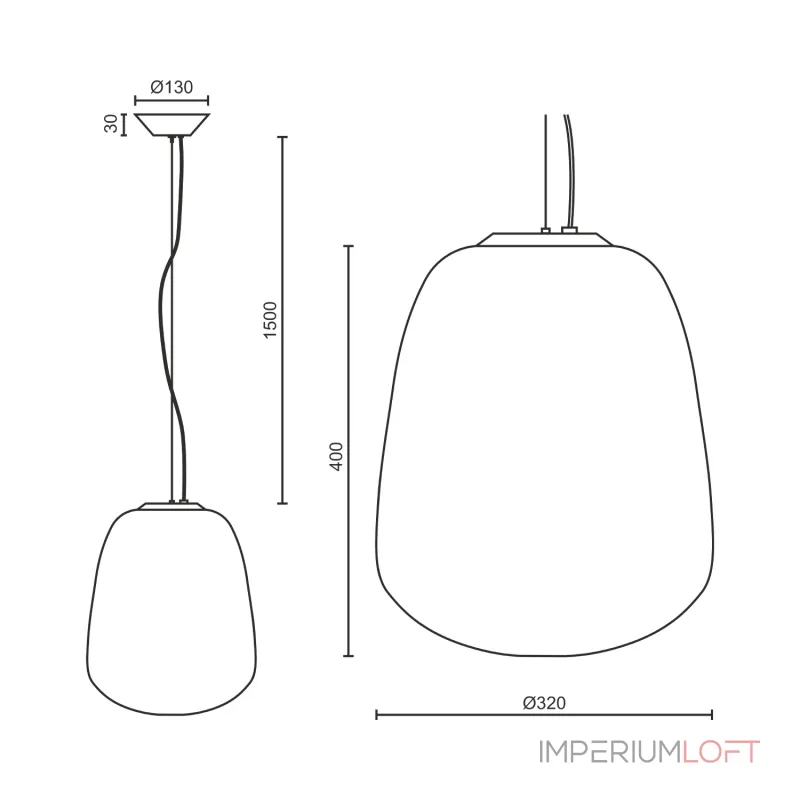 Подвесной светильник LeDron 8718 8718/A-WHITE D320