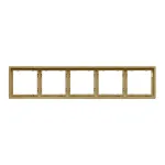 Рамка на 5 постов для розеток и выключателей LeDron 5 Frame PC Gold